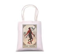Karlach Lover Gift BG3 Devil Tarot Card Borsa a tracolla ispirata a Karlach Borsa tote bag RPG per amanti dei giochi regalo BG3 per fan del gioco, Bg3 Personaggi 1 Tote Bag, Medium/Large