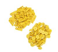 Karlak 100 Etichette Auricolari Vuote Sicure e Innocue per Bovini, Ovini, Suini, Bestiame, Lunga Durata, Non Facili da Staccare, Ideali per la Prevenzione della Pandemia, 100 Etichette Auricolari