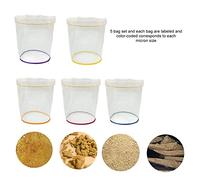 Karlak 5 Pezzi da 1 Pezzi da 1 Gallone Kit Box Box Set di Sacchetti di Estrazione di Micron con Kit di Estrattore di di Ghiaccio, Funziona Bene Facile Estrazione di Olio da Erbe e caffè (1 gallone)