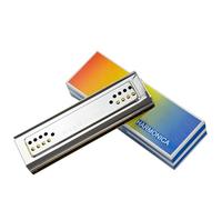 Karlak Armonica a 24 Fori con Doppi Toni DO e SOL per un Suono Chiaro e una Forte Penetrazione, Armonica Portatile per Appassionati di Musica, Acciaio Inossidabile, 7,1 X 2,2 X 0,9 Pollici