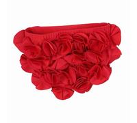 Karlak Cappello da Bagno con Fiore Elastico per Donne e Bambini, Design retrò Unico per Nuotare e Fare il Bagno, Realizzato con Materiale Robusto Delicato Sulla Pelle (Rosso)
