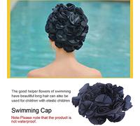 Karlak Cappello da Bagno con Fiore Elastico per Donne e Bambini, Design retrò Unico per Nuotare e Fare il Bagno, Realizzato con Materiale Robusto Delicato Sulla Pelle