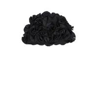 Karlak Cappello da Bagno con Fiore Elastico per Donne e Bambini, Design retrò Unico per Nuotare e Fare il Bagno, Realizzato con Materiale Robusto Delicato Sulla Pelle (Nera)