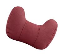 Karlak Cuscino per Poggiatesta per Auto Cuscino di Supporto il Collo Morbido e Traspirante Comfort di Guida e Sollievo Dalla Fatica Pelle Scamosciata qualità (Rossa)