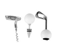 Karlak Elegante Set Apribottiglie e Cavatappi da per la Casa e il bar. Design Ergonomico, Ecologico, in Lega di Zinco, 3 unità