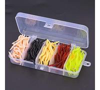 Karlak Esche da Pesca a Vite Senza Fine in Silicone da 150 Pezzi Esche Multicolori per Tutti i di Acqua Accessorio Pesca Morbido e Durevole
