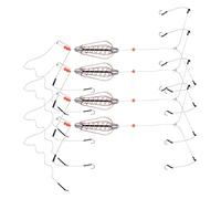 Karlak Gabbia per Esche da Pesca Gabbia per Esche a Molla Peso Incorporato Rame Metallo Affondamento Rapido Perforazioni Precise Leggero Portatile con Ganci Acces