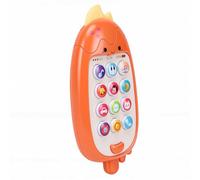 Karlak Giocattolo per Cellulare per Bambini Piccoli, Leggero, Interattivo, la Prima Educazione, Musica e Storie, in Plastica , 5,7x2,8 Pollici (Arancia)