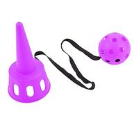 Karlak Gioco di Lancio e Cattura della Palla per Bambini, Giocattolo di Plastica Sicuro per Il Gioco Attivo, Comoda Impugnatura Antiscivolo, Perfetto Le Feste (Viola)