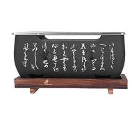 Karlak Griglia per Barbecue Giapponese, Lega di Alluminio Leggera, Riscaldamento Uniforme, Piastra a Carbone, Piastra di Base in Legno, Fornello per Barbecue, Forno, per la Casa,