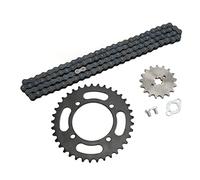 Karlak Kit Pignone e Catena 420 con 37T e 17T | Progettato per moto da cross e ATV, trattato termicamente maggiore durata, lunghezza della catena 1.524 m