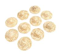 Karlak Mini Straw Hats 10PCS Lightweight Decorative Woven Doll Caps for