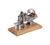 Karlak Modello di Motore Stirling Sottovuoto Completamente Assemblato con Bruciatore Ad Alcool e Manuale utente. Giocattolo Educativo per Studenti