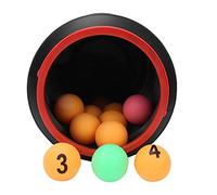 Karlak Palline da Pong Decompressive con Numeri della Lotteria con Contenitore Pieghevole per Serate di Gioco e Feste, Confezione da 12 in ABS Giallo (Gialla)
