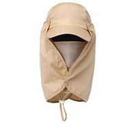Karlak Protezione per Il Viso, Il Collo, la Protezione Solare per la Pesca, Protezione Completa per Orecchie, Viso e Collo Mentre Sei al Sole. Asciugatura Rapida, Antivento. Coperture (Cachi)
