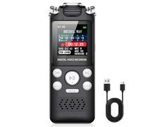 Karlak Registratore Vocale Registratore di Suoni Digitale Penna con Microfono Sensibile Doppi Microfoni a 360 Gradi Suono PCM Tipo C Registrazione di 50 Ore con Display TFT (8G)