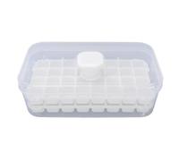 Karlak Set di 2 Vaschette per Cubetti di Ghiaccio con Stampo in Silicone a 64 Celle a Rilascio Facile per Uso Domestico nel Congelatore (Bianca)