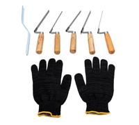 Karlak Set di Cazzuole Tuck Pointer in Acciaio Al Carbonio Ad Alta Durezza 6 Pezzi per Riparazioni di Muratura e Malta da 1/4 Pollici a 5/8 Pollici