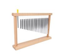 Karlak Strumento a Percussione da Tavolo con Carillon da 20 Note per Meditazione Rilassante Yoga Base in Legno Tubi in Alluminio 39x6,5x26 Cm