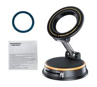 Karlak Supporto Magnetico per Telefono da Auto, Supporto a Ventosa con Presa Forte, Rotazione a 360°, Alta Compatibilità.Tecnologia Nano Gel, capacità 1,3 Kg, 17 Magneti N52, Struttura (Arancia)