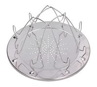 Karlak Tostapane da Campeggio Pieghevole, Supporto per Tostapane da Campeggio in Acciaio Inossidabile, Griglia per Pane Portatile con Distribuzione del Calore, Cuoce 1-4 Fette di Pane