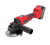 Karlak Utensile per Lucidatura Metalli, Kit Smerigliatrice Angolare a Batteria 21 V con Motore Brushless, Utensile Elettrico per Smerigliatura Angolare, Taglierina (2 pacchi batteria Spina UE 100 a