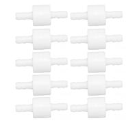 Karlak Valvola di Ritegno a Una Via, Valvola di Non Ritorno in PE 10 Pezzi per L'industria Chimica della Pompa d'Aria Dell'Acquario, Buona Resistenza All'ozono, Materiale Resistente alla (6mm Bianco)