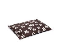Karlie, 61544, Cuscino in Pile per Cani, 91 x 70 x 4 cm, Decorato con Stampe di Zampe, Marrone