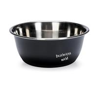 Karlie Ciotola scrivibile per cani, in acciaio inox, nero, 300 ml, diametro: 9-13 cm