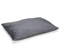 Karlie Cuscino in velluto, lunghezza: 100 cm, larghezza: 70 cm, altezza: 15 cm, grigio scuro