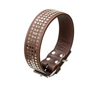 Karlie Girocollo vintage con rivetti quadrati, lunghezza: 60 cm, larghezza: 50 mm, marrone