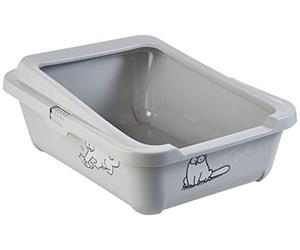 Karlie Lettiera per Gatti "Simons Cat" con Bordo, 43 x 32 x 13 cm, Grigio