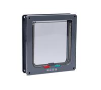 Karlie Porta gatto a 4 vie, chiusura per gatti grandi, larghezza: 23,5 cm, altezza: 25,2 cm, antracite