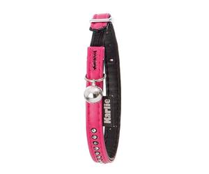 Karlie The Karlie Art - Collare per gatti, in pelle, 11 mm/30 cm, colore: Rosa