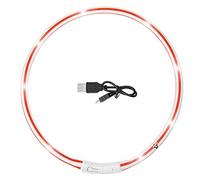 Karlie Visio Light - Collare Tubolare a LED, Lunghezza: 20 - 70 cm, Colore: Rosso/Bianco