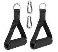 KARLOR 2 Pezzi Maniglie Palestra, Maniglie per Fitness di Resistenze Manico, con 2 moschettoni, per fasce di resistenza, per fitness, tricipiti, allenamento, yoga, stretch