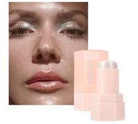 KARLOR Highlighter Stick glitterato viso corpo illuminante penna make up body shimmer perlescente fine scintillante delicato glitter per naso occhi clavicola (01#, 9g)