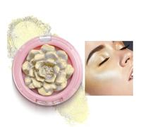 KARLOR Paletta 3D rosa evidenziatore viso evidenziatore evidenziatore in polvere 3D a forma di petali di rosa evidenziatore palette glitter viso guancia naso schiarire (02 champagne)