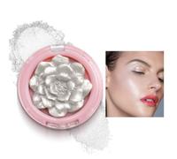 KARLOR Paletta 3D rosa evidenziatore viso evidenziatore evidenziatore in polvere 3D a forma di petali di rosa, evidenziatore per viso, guancia, naso (01 diamanti)