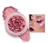 KARLOR Paletta illuminante rosa 3D, illuminante per il viso, rosa evidenziatore in cipria, a forma di fiori di rosa 3D, colore rosa, illuminante per viso, guancia, naso (07 rosa)