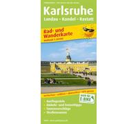 Karlsruhe, Landau - Kandel - Rastatt: Rad- und Wanderkarte mit Ausflugszielen, Einkehr- & Freizeittipps