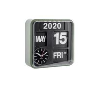 Karlsson by Present Time - Orologio da parete Mini Flip - Plastica - Verde/Nero - 24,5 x 24,5 x 10 cm - Batteria non inclusa