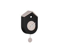 Karlsson Grato - Orologio da parete a cucù con pendolo oscillante, colore: nero e grigio caldo