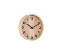 Karlsson KA5808WD-Orologio da Parete Rotondo Pure Small, D22 x 4,5 cm, Colore Tiglio, Legno Chiaro Beige, 14x7x5 cm