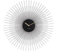 Wall Clock Peony Steel Large Black, 17,5 x 4,5 x 12