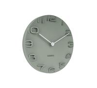 Karlsson Orologio da parete on The Edge - giungla verde/cromo - Ø 42 cm | Around de Skandinavisch - Orologio da parete in plastica, decorazione da parete per cameretta dei bambini e soggiorno
