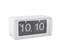 Karlsson Orologio da parete retrò Boxed Flip - bianco opaco - 20 x 10 x 10 cm - Rettangolo - termoplastico - Orologio da parete moderno - Orologio da parete