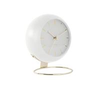 Karlsson Orologio da tavolo Globe - bianco - 21 x 24,5 x 14 cm - rotondo - ferro - orologio da tavolo