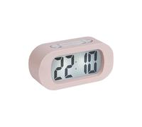 Karlsson Orologio sveglia in gomma, in silicone, 7 x 14 x 5 cm, colore: rosa