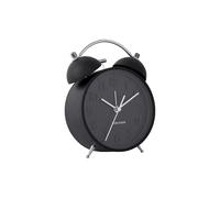 Karlsson Present Time - Iconic - Allarme Clock - Metallo/Plastica/Metallo - Nero Opaco - 16,5 x 11 x 5,5 cm - Batterie escluse